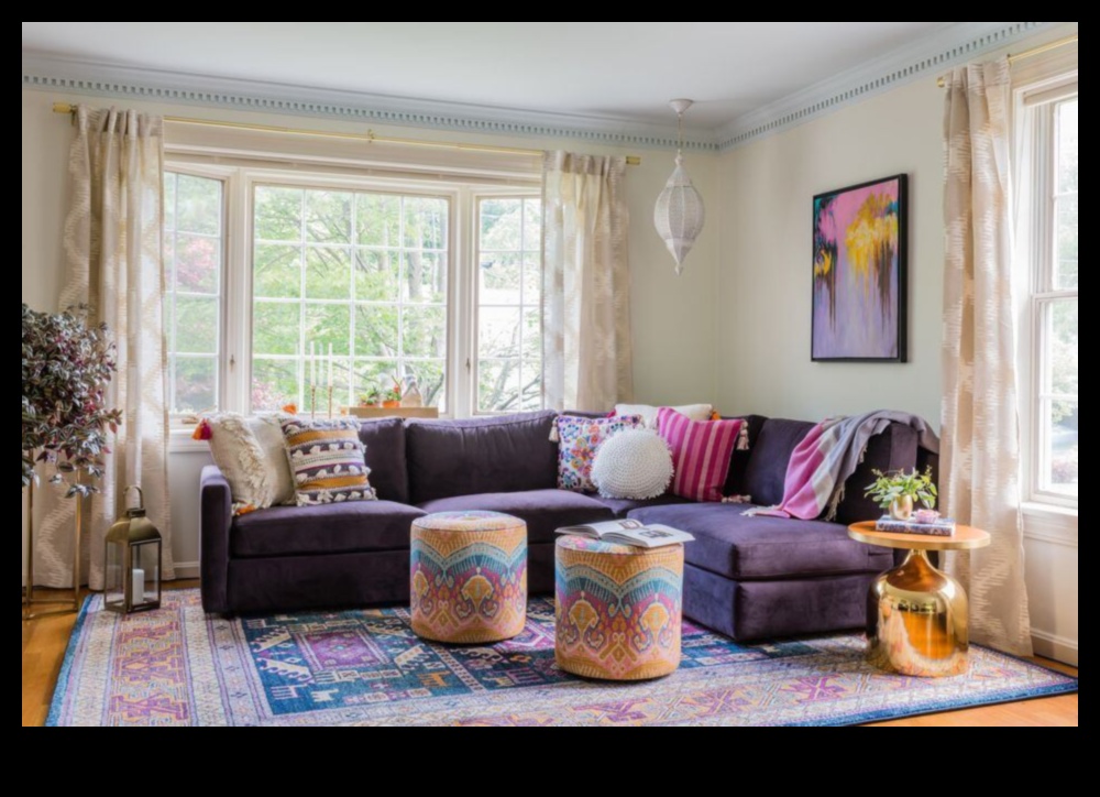 Πώς μπορώ να δημιουργήσω μια Μαροκινή διακόσμηση σαλονιού με πλούσιες υφές;