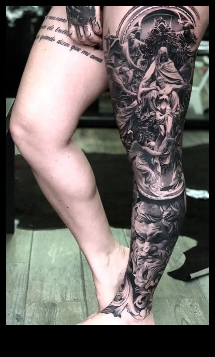 Lower Limb Legends: Craftsmanship in Stunning Leg Tattoo Narratives