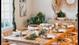 Διακόσμηση τραπεζαρίας εμπνευσμένη από Μποέμ με έντονα χρώματα