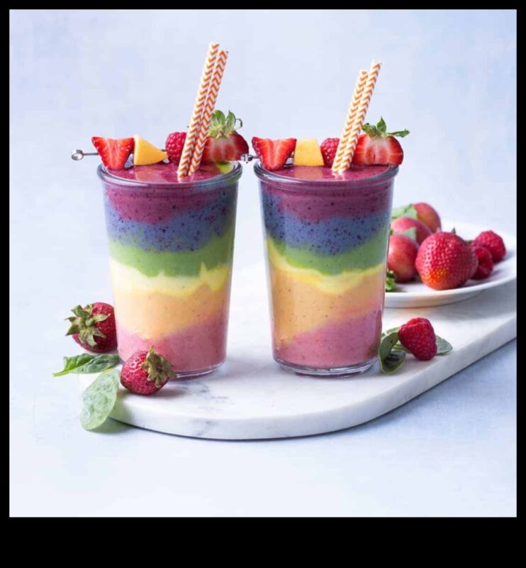 Rainbow Revival: Αγκαλιάζοντας ένα φάσμα χρωμάτων στα Smoothies σας